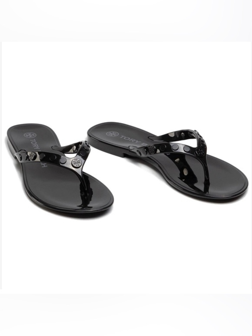 Tory Burch Studded Jelly Flip Flops